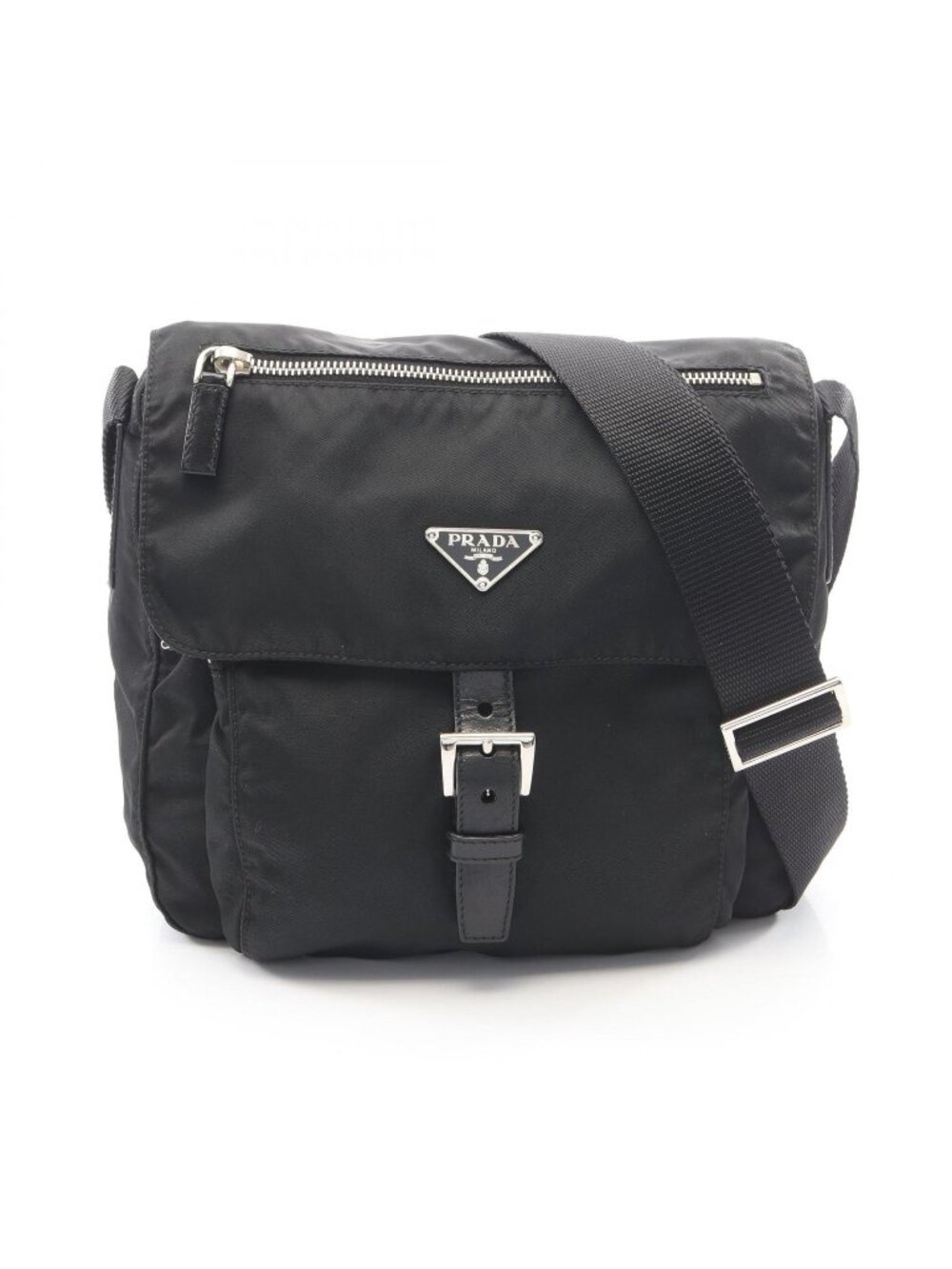 Prada Shoulder Bag Vela Sport Black Nylon Leather